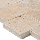 Pavé travertin Mix 1er choix 15,3x15,3x3cm Deco and pro