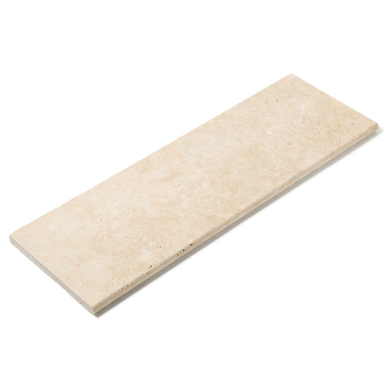 Margelle travertin Light 1er choix 33x100x3cm demi rond Vieilli Deco and pro