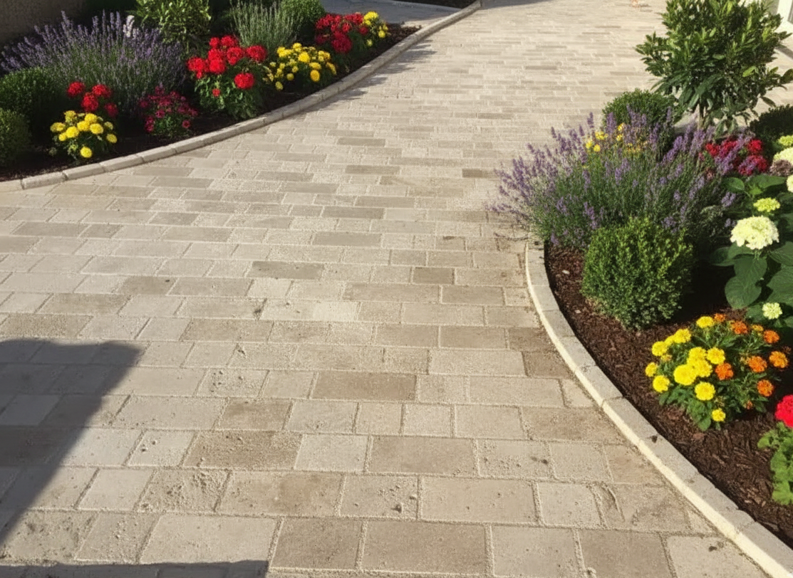 Pavé travertin Mix 1er choix 15,3x15,3x3cm Deco and pro